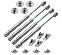 MICREEN 4 Pcs Gas Struts Spring Shocks, 100N/22LB 10 inch Lift Support, Lid Stay for Light Duty Cabinet, RV Bed Platform/Floor Hatch, Tool Storage Box