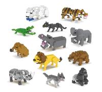 Micro Animals Building Blocks Sets, Party Favor for Kids Goodie Bags Stuffers for Kid Small Toy Prizes, Mini Micro Animals Building Blocks Favor Gifts, 12 Pack Kit