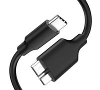 Micro B to USB C, 50cm USB 3.0 Cable External Hard Drive Cord Compatible with Seagate, WD Toshiba, MacBook Pro/Air, iPad, iPhone, Samsung Galaxy S25