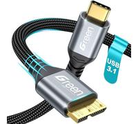 Micro B to USB C Hard Drive Cable, 10FT 10 Gbps USB C to Micro B Cable to Type-C Cables External Hard Drive Cables Compatible with WD Seagate, MacBook Pro/Air, iPad/Tablet, iPhone, Galaxy S24
