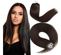 Micro Beads Hair Extension Remy Human Hair 1g/Strand 50s/Pack Silky Straight Pre-Blonded Micro Loop Ring Human Hair Extensions For Woman (22 inch, 2)
