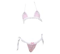 Micro Bikini Extreme Kawaii Tiny Cute Japanese Anime Cosplay Lingerie Microkini Womens Lingeries Swimsuit Bra and Panty Set
