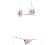 Micro Bikini Extreme Strawberry Cosplay Lingeries String Mini Bathing Suit Tiny Thong Swimsuit Anime Heart Bra Panty Set