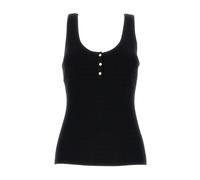 Micro-braided Knit Top - female - Elisabetta Franchi - Sleeveless Tops - Black - L - Tops L
