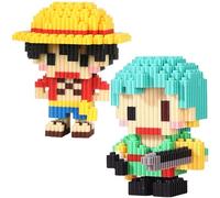 Micro Building Blocks, 2PCS Anime Model Micro Blocks 3D Puzzle Micro Brick Figures Toys Mini Bricks 3D Model Block Micro Building Blocks Puzzle Children DIY Blocks