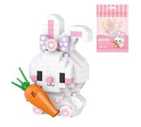 Micro Building Blocks Model Rabbit, 170+PCS Creative Assembly Animal Small Particles Building Blocks Set for Desktop Display & Home Decoration, for Adults and Youth