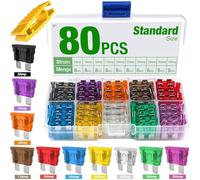 Micro Car Fuses, Mini Automotive Fuse, Assorted Auto Standard Blade Fuses Replacement Kit 5A/10A/15A/20A/25A/30A with Storage Case and Fuse Clip for Cars, Trucks, Motorcycles