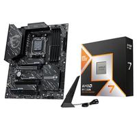 Micro Center AMD 9800X3D Processor with MSI X870E Gaming Plus WF Motherboar | CPU Motherboard Combo, AI Ready, Ryzen 7, AM5, DDR5, PCIe 5.0, M.2 Gen5, USB 40Gbps Type C, Wi-Fi 7, ATX