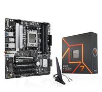 MICRO CENTER AMD Ryzen 7 7700X CPU Processor with Prime B650M-A AX II Micro ATX Motherboard