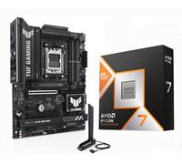 MICRO CENTER AMD Ryzen 7 9800X3D CPU Processor with ASUS TUF Gaming B850-PLUS WiFi AM5 ATX Motherboard (DDR5, PCIe 5.0, 3X M.2, Wi-Fi 7, USB 20Gbps Type-C)