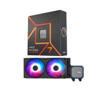 MICRO CENTER CPU AIO Combo - AMD Ryzen 7 7700X Desktop Processor with MSI MAG Coreliquid A13 240 AIO ARGB CPU Liquid Cooler 240mm Radiator LGA 1700/1851 / AM5/AM4 Compatible Black