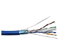 Micro Connectors 500 Feet CAT 6A Solid & Shielded (FTP) CMR Riser Bulk Ethernet Cable-Blue (TR4-570SRBL-500)