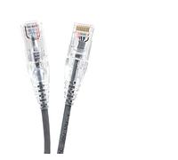MICRO CONNECTORS Ultra Slim 1 Foot (28AWG) CAT6 UTP RJ45 Patch Cables, Pack of 5, Gray (E08-001-SL5)