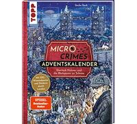 Micro Crimes Adventskalender - Sherlock Holmes und die Blutspuren im Schnee. Mit XXL-Wimmelposter und Stickern durch London: Über 100 Sticker für 24 Tage