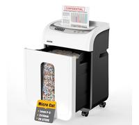 Micro-Cut Paper Shredder, 9-Sheet Shreds Paper/Card/Staple Heavy Duty Paper Shredder for Home Office Use, P-5 Security Level Jam Proof System 20L Pullout Basket