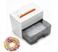 Micro Cut Paper Shredder for Home Office Mini Desktop Shredder | Cross-Cut Document Shredder for Secure Disposal of Confidential Files in Private Offices and Small Workspaces(white)