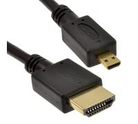 kenable Micro D HDMI v1.4 High Speed Cable to HDMI for Tablets & Cameras 0.5m
