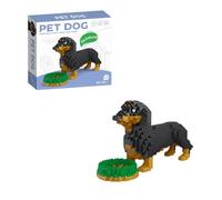 Micro Dachshund Building Blocks Set, DIY Mini Bricks for Hobby Collectors, Creative Gift Idea, and Office Decoration (Dachshund)