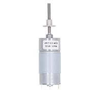 Micro DC Gear Motor, Self Locking Geared Motor, High Torque Output, Reversible CW CCW Rotation with Flange Bracket, for Smart Home Devices, 24V Aluminum Shell (107RPM)