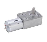 Micro Electric DC Fan Motor, 370 Reversible High Torque Worm Geared Motor DC 12V Reduction CW/CCW Electric Drive 5RPM 6RPM 20RPM 40RPM 62RPM