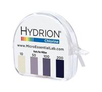 Micro Essential Lab CM-240 Hydrion Chlorine Dispenser 10-200 PPM Test Roll Plus Extra Roll 200 Tests