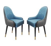 Micro Fiber Leather Kitchen Dining Chairs Set Of 2 Modern Simplicity Bedroom Marriage Room Balcony Sofa Chair Dressing Table Makeup Chair