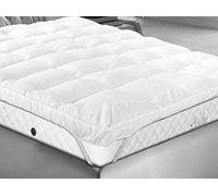 Micro Fibre Mattress Topper 2Inch/5CM, Super Soft Box Stitched Micro Fibre Mattress Cover, 5CM with Strong Elasticated Corner Straps (Double)