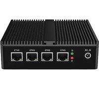 Micro Firewall Appliance, Fanlesss Mini PC, VPN, OPNsense, Soft Router, Intel Processor N100, H11, AES-NI, 4 x Intel 2.5GbE I226-V LAN, HDMI2.0, DP, SIM Slot, 16GB DDR5 RAM, 256GB NVMe SSD