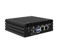 Micro Firewall Appliance,I226-v 2.5G LAN,Fanless Mini PC Celeron J6412(4C/4T),Mini Desktop Computer Support Wi-Fi 6/Home Office Soft Router, 4K 2*HDMI1.4,USB3.0,8GB RAM 256GB SSD(M.2 NVMe)