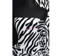 Micro Fleece Ultra Soft Plush | Soft Washable Fabric | Sold by The Metre | Same Day Dispatch | Tia Knight (Black/White Zebra, Q876 BKWHT)