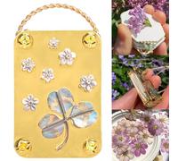 Micro Flower Press,Flower Pressing Kit,Flo/wer Pressing Kit with 10 Special Paper,Pressed Fl/owers for Crafts,Me/tal Flo/wer Maker Press Ki/t for Art and Craft Lovers,Mini/ature Flo/wer Pre/ss Set