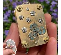 Micro Flower Press Miniature Blossom P-RESS Set DIY Pressed Plant Preservation Art Metal Kit for Art and Craft Lovers Plant Lovers (Shamrock)