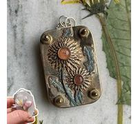 Micro Flower Press Miniature Blossom P-RESS Set DIY Pressed Plant Preservation Art Metal Kit for Art and Craft Lovers Plant Lovers (Dandelion Flowers and Sunstone)