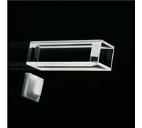 Micro Fluorescence Quartz Cuvette with PTFE Cover - 10 mm Light Path, 0.7 mL Volume, 4 Transparent Windows