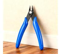 Micro Flush Cutter,5-in Side Cutter Diagonal Cutting Pliers,Non-Slip Diagonal Cutting Pliers for Electronics, Heating Wire, Model Sprue(Blue)