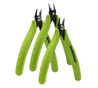 Micro Flush Cutters 3-Pack | Smithology 4.8" High Carbon Steel Precision Sprue & Diagonal Wire Nippers with Hidden Spring | Zip Tie Cutter for Electronics, Jewelry Making, 3D Printing & Model Building