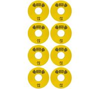 Micro Gainz 1-Inch Center Hole Standard Fractional Weights Plates Set, 8 Piece Dumbbell & Barbell Set of .50LB Plates for Strength Training and Weight Lifting, (Choose Color), Made In USA (Yellow)