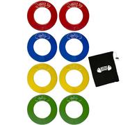 Micro Gainz Calibrated Fractional Weight Plates Set, 8 Piece Olympic Weight Plates Set with Bag, Designed for Olympic Barbells for Strength Training and Micro Loading, Made in USA (Multi-Color)