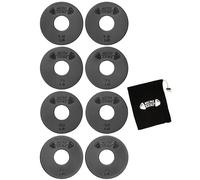 Micro Gainz Standard 1-Inch Center Hole Fractional Weight Plate Set of .25LB-.50LB-.75LB-1LB Plates (8 Plate Set) w/Bag- Designed for Standard 1-Inch Barbells and Dumbbells, Made in USA