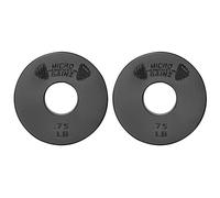 Micro Gainz Standard 1-Inch Center Hole Weight Plates, Set of 2 Black Fractional Plates Choose Set (.25LB-1.25LB), Designed for Standard 1-inch Barbells & Dumbbells, Made In USA (.25 lb)