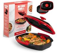 Micro Grill Chef Pot Microwave Cooking - Versatile Microwave Food Cooker with Lid - Microwave Safe Steamer & Soup Pot - BPA-Free, Dishwasher Safe, Ideal for Fast Meals & Healthy Cooking