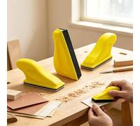 Micro Hand Sanding Block Mini Foam Sander Hook And Loop Backing Plate (Yellow)