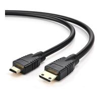 Micro HDMI to Mini HDMI Cable, HDMI Adapter Converter Cord Date Cable Lead, Stable Fast Bidirectional Transmission, Compatible with Phone PC Laptop Drone Display Monitor Camera Tablet, 0.5M Black