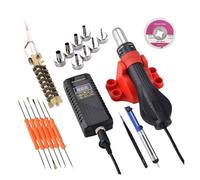 Micro Hot Air Gun 700W Soldering Rework Station LCD Digital Display Hair Dryer Welding Repair Tools BGA Heat Gun Efficient Precision(Metal Rocker)