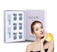 Micro Infusion System - 0.25mm 24K Gold Facial Stamp with Hyaluronic Acid - 5-Minute Home Hydration Kit - Proven to Boost Absorption 300% for Radiant Skin (2x Infusion system + 6 serums, Beauty)