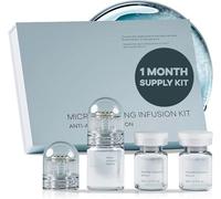 Micro Infusion System For Face, Glow Beauty Micro Infusion Kit with Collagen Peptide & Hyaluronic Acid, Microneedling Serum & 0.05mm Stamp - At-Home Kit for Smooth, Radiant Skin, 1 Month Supply