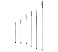 Micro Lab Sampling Reagent Spoon, 6PCS 10-25cm Lab Spoon Spatula Metal Laboratory 2 In 1 Double Head Mixing Spatula For Powders, Gel Cap, Lab Supplies