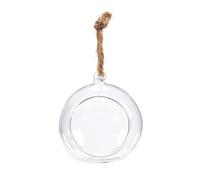 Micro Landscape Ecological Vase, Glass Planter Ball Container, Hanging Tealight Holder, Transparent Circular Glass Bottle Wedding Decoration(10cm)