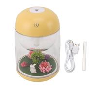 Micro Landscape Humidifier, Ultrasonic Essential Oil Diffuser Humidifier, 2 in 1 Cute Mini Mist Humidifier with Large Spray Volume for Bedroom Office Car Use (Yellow)