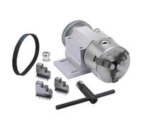 Micro Lathe Spindle Assembly 80/100 Three Jaw/Four Jaw Chuck Woodwork Bead Machine Self Centering(100-3 Jaw)